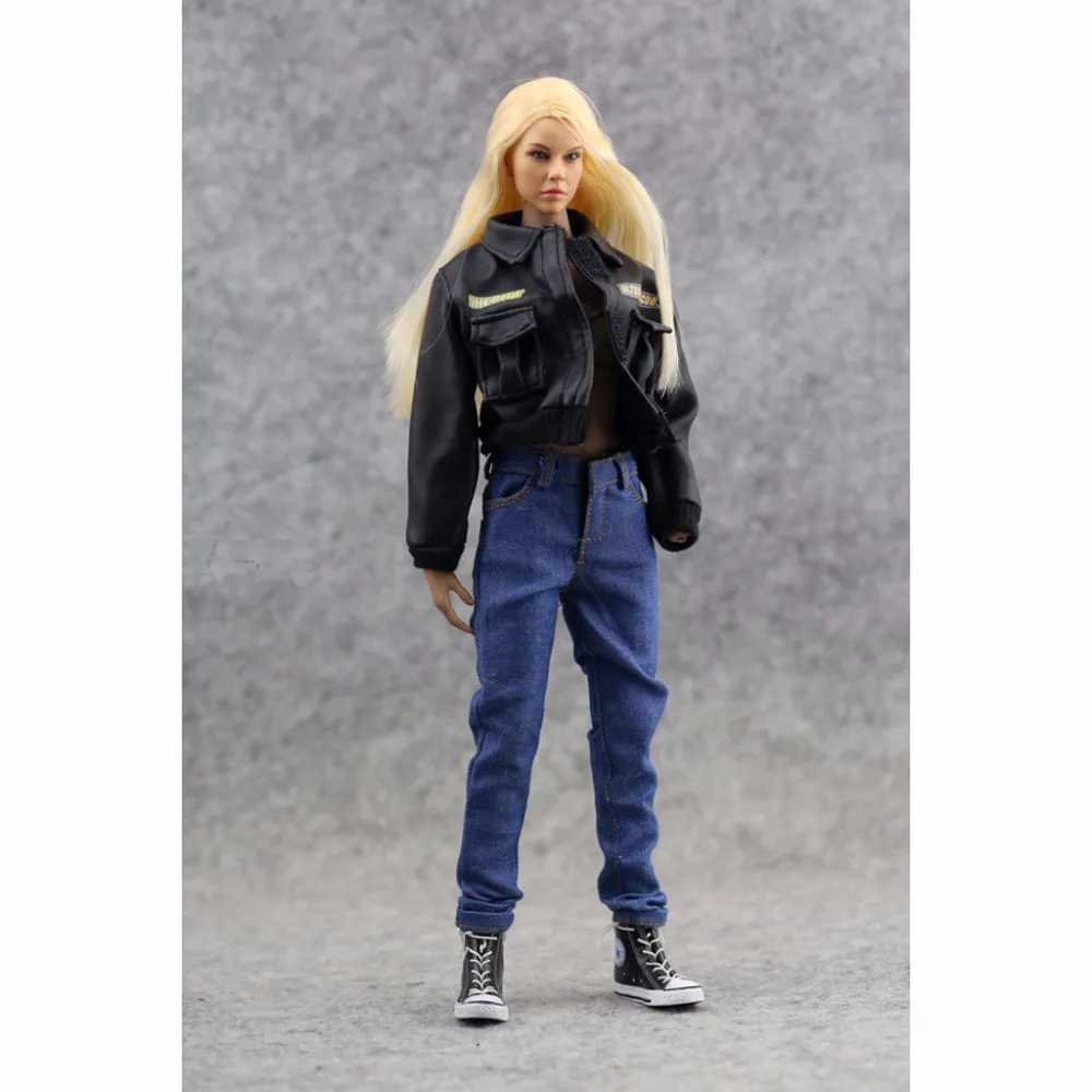 

[wamami] 1:6 Scale Action Figure Toy Leather/Jeans Clothes Dml Bbi Cy