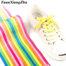 1 пара, цветные шелковые шнурки, яркие, градиентные, вечерние, походные ботинки, шнурки, парусиновые шнурки, обувь для кемпинга, кружево, длина 100/120 см