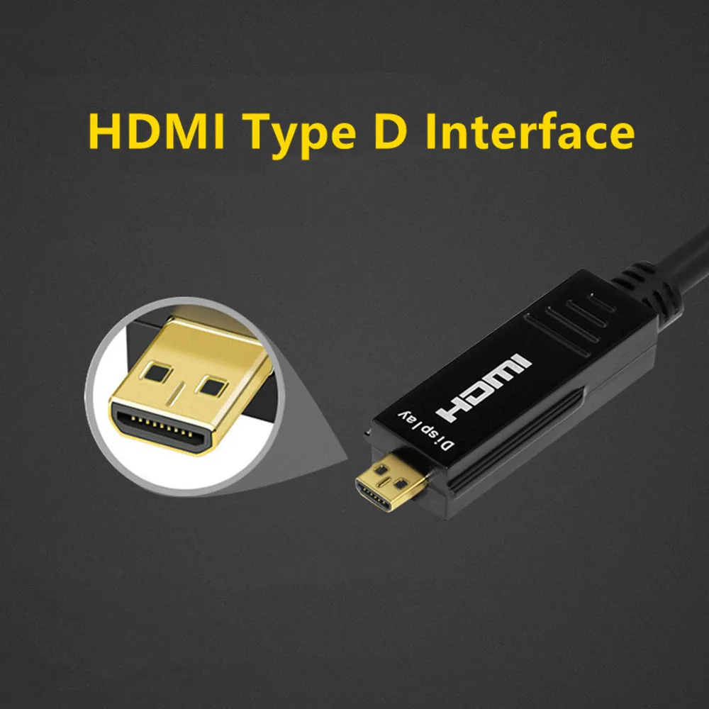 Микро HDMI оптический кабель 4K 60Hz HDMI кабель 2,0 папа-папа HD кабель 18 Гбит/с для HD tv Box HDR компьютерный проектор черный