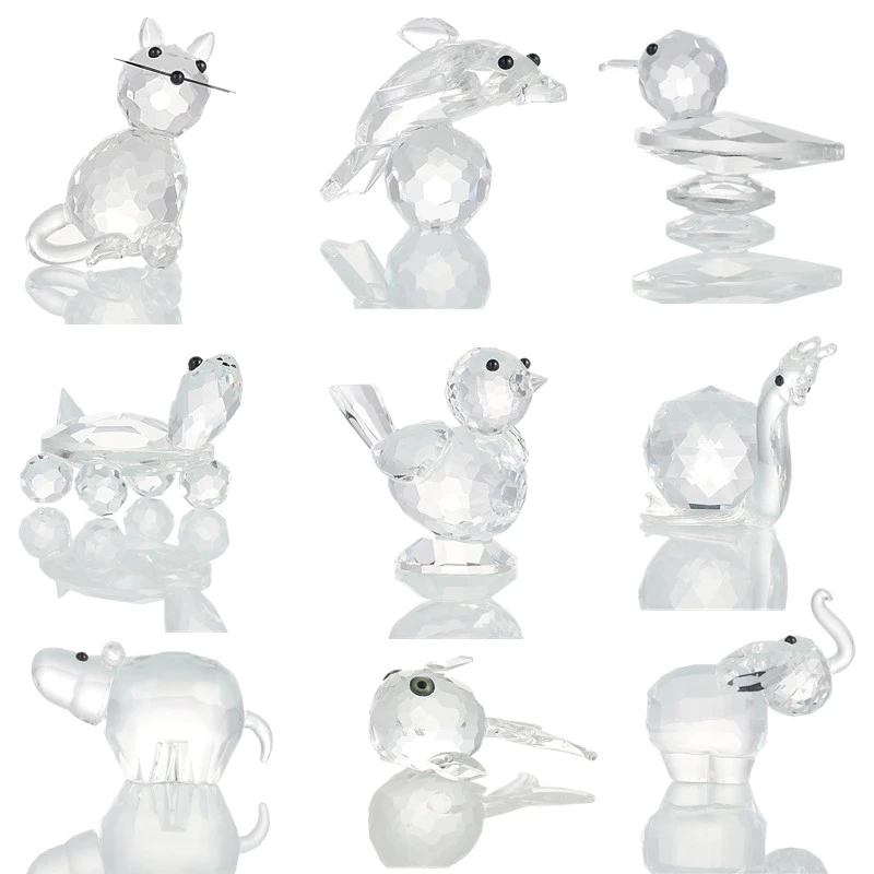 H D Unique Christmas Gifts Crystal Mini Animals Figurines Collectibles Glass Animal Figurine For Table Home Decoration 9 Kinds Figurines Miniatures Aliexpress