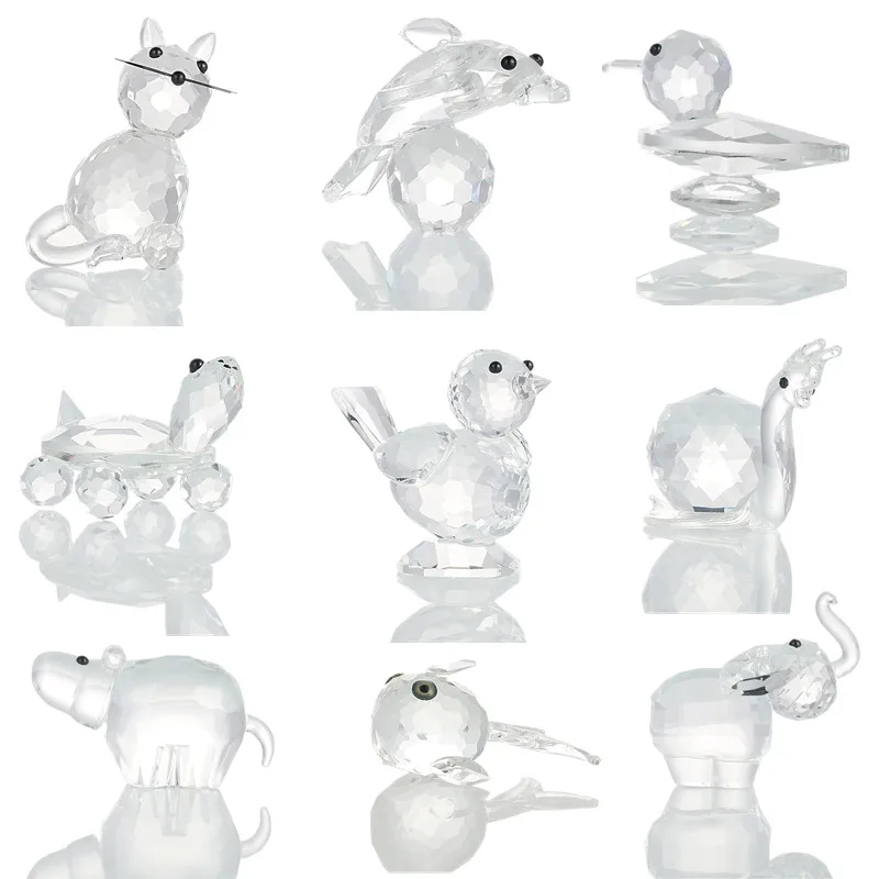 H&D Unique Christmas Gifts Crystal Mini Animals Figurines Collectibles Glass Animal Figurine for Table Home Decoration (9 Kinds) H&D Unique Christmas Gifts Crystal Mini Animals Figurines Collectibles Glass Animal Figurine for Table Home Decoration (9 Kinds)