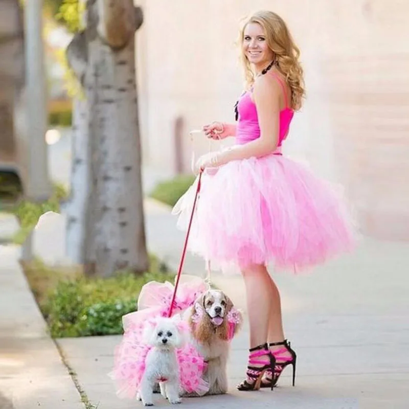 

Lolita Style Pink Puffy Tulle Skirt For Women Elastic Puffy Mini Tutu Skirt Lovely Girls Midi Skirts Custom Made Women Clothing