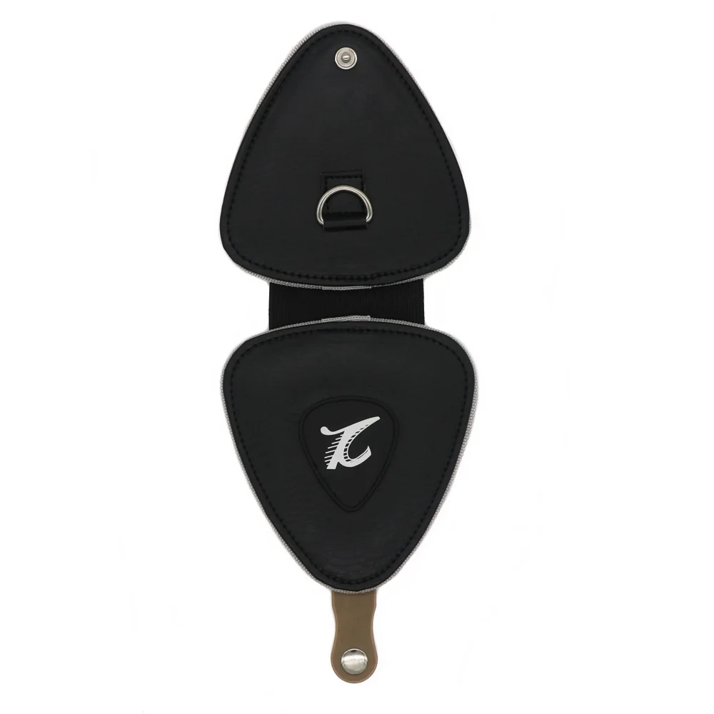 Alta calidad guitarra Guitarra elegir bolso de cuero negro guitarra elegir casos marrón primer contiene 20 elige envío gratuito