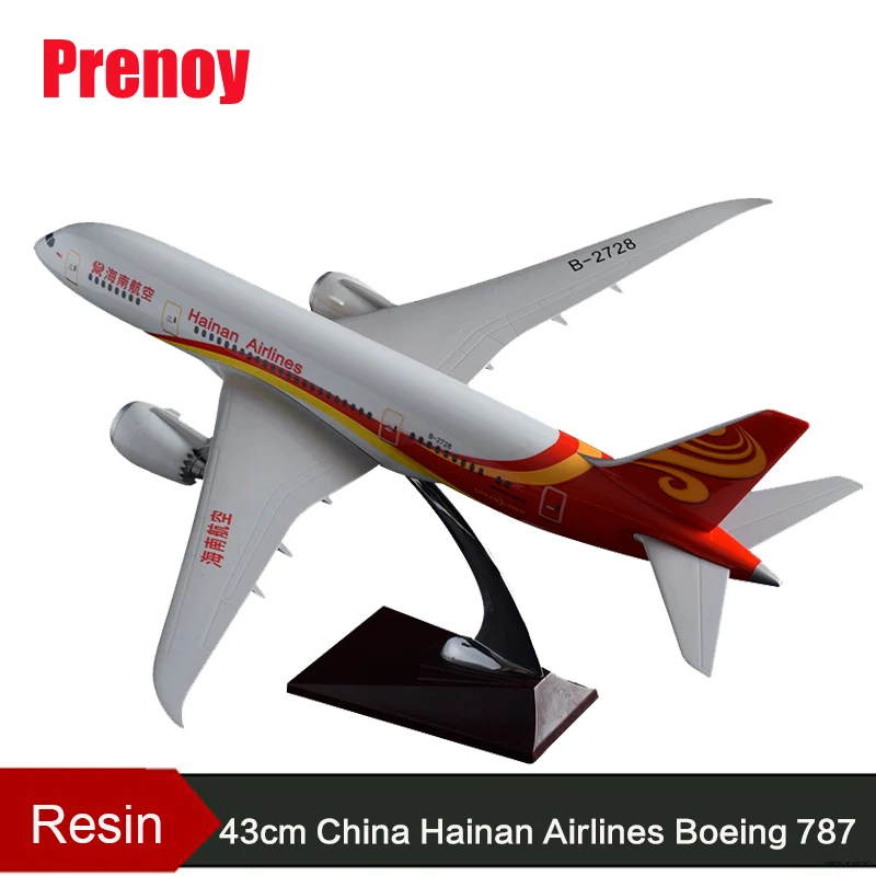 

43cm Resin Aircraft Model B787 China Hainan Airlines Airplane Model Boeing 787 Airbus Airways Model Stand Craft Aviation Model