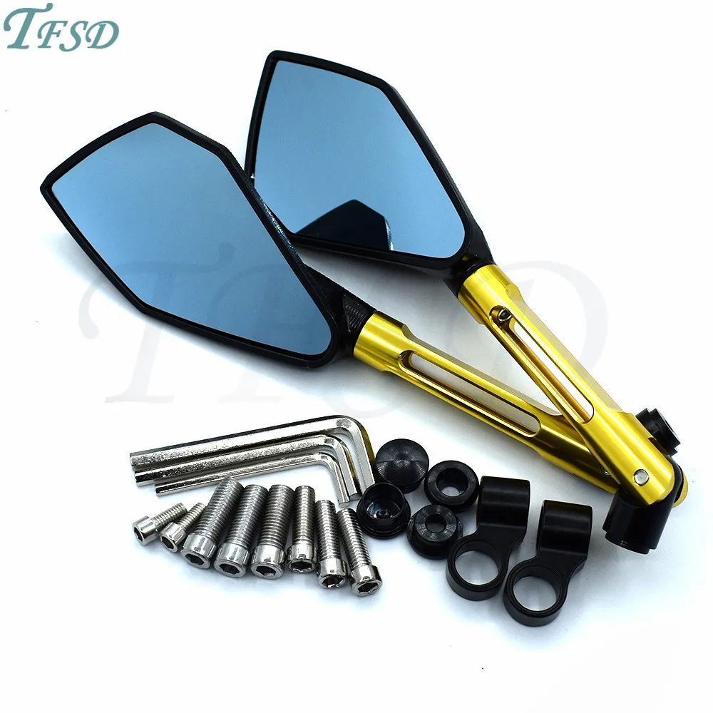 

Universal 8mm 10mm Aluminum CNC Motorcycle Rearview Mirror motorbike rear-vision motor bicycle mirror For Yamaha FZ6 FAZER FZ6R