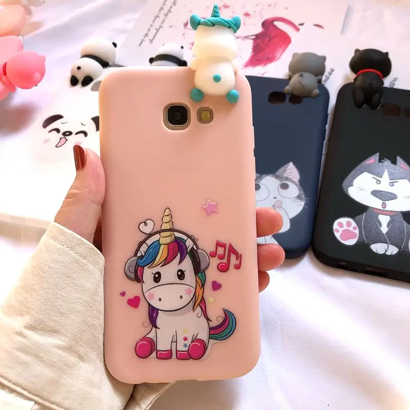 A30 A50 M10 M20 3D чехол для Etui samsung Galaxy A6 A7 A8 A9 чехол Kawaii Медведь Единорог чехол для samsung A3 A5 A7 случаев - Цвет: 3