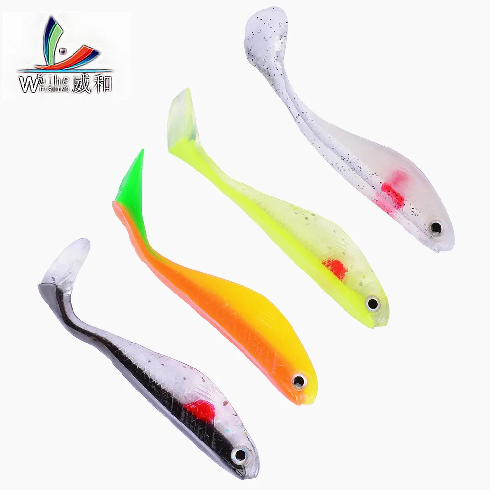 

1PCS Lures soft fish bait jig artificial bait 4.5g 8.8cm cheap fishing lure Greasy soft body 3D eyes for fishing