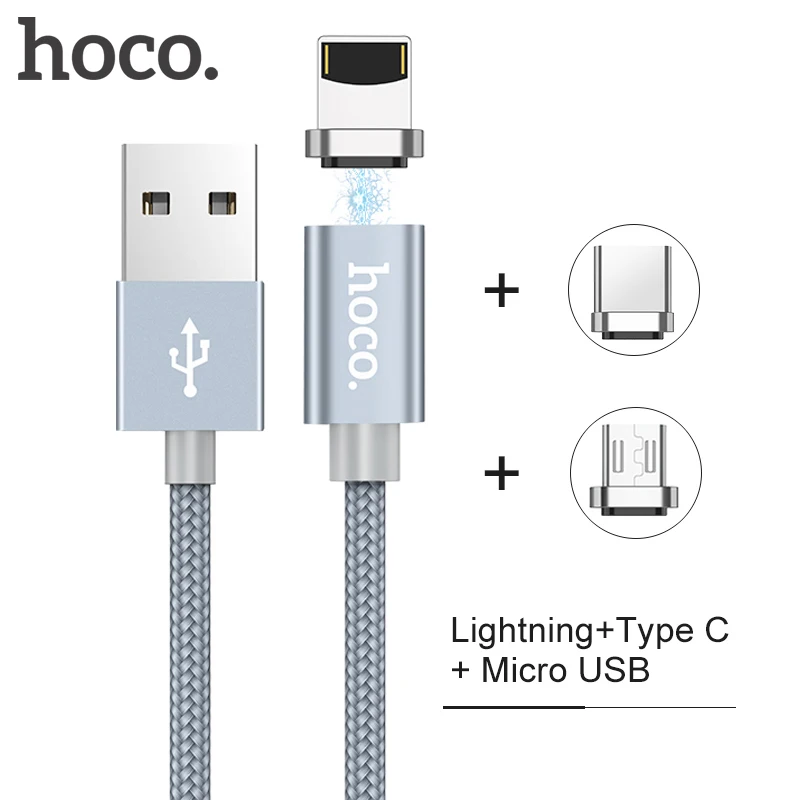 

HOCO Micro USB Type C Lightning 2 In 1 Magnetic Cable 2A Fast Charge Data Cable Dust Plug Adapter For Ipad Mobile Phone Cables