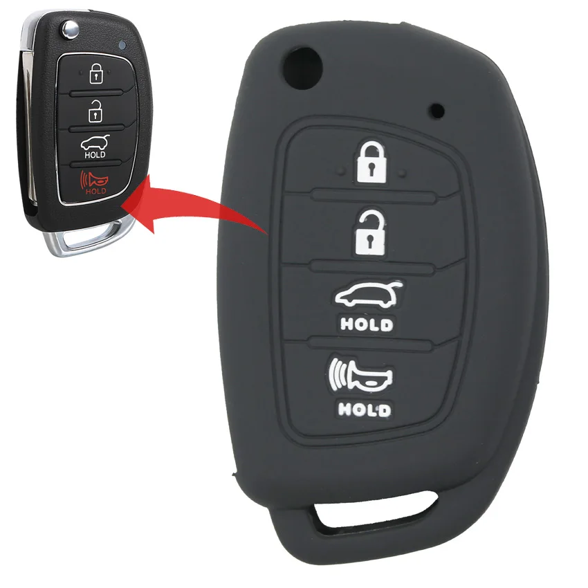 MICOCHE 4 кнопки силиконовый флип-ключ для автомобиля чехол для hyundai Santa Fe XL IX45 Mistra Santa Fe Sonata туксонский акцент I30 I40 I45