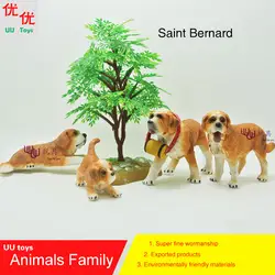 Горячие игрушки: сенбернар Семейный комплект моделирование модели Животные детские игрушки образования детей реквизит