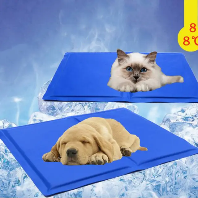 Blue Ice Cool Mat Pet Dog Puppy Cat Cooling Ice Pad Cushion Summer Sleeping Bed Pet Dog Self Cooling Mat Pad