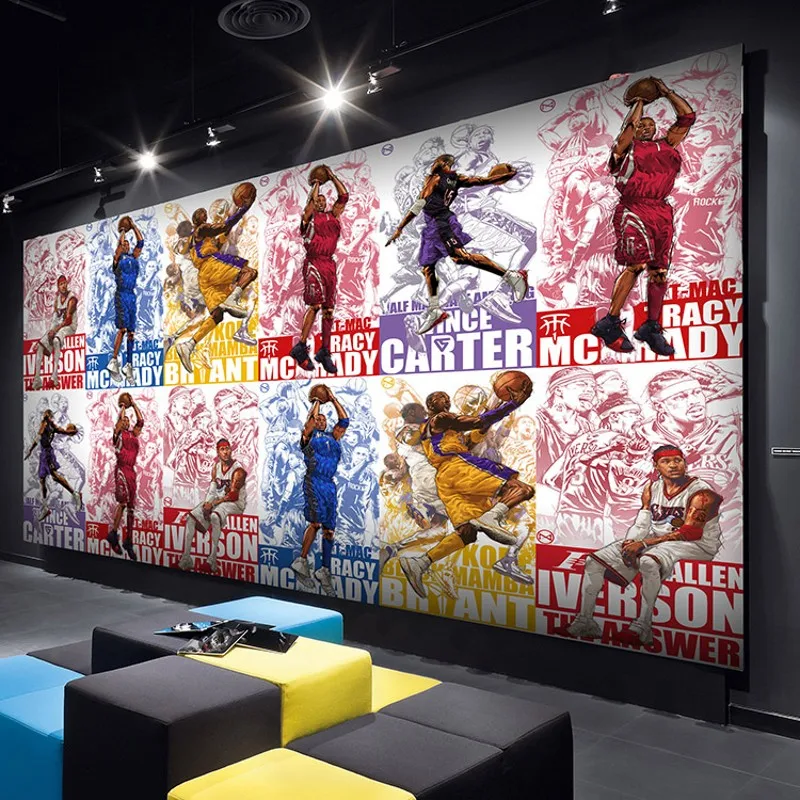 

beibehang papel de paredeMajor sports stars sports NBA basketball gym wallpaper background wallpaper box wine bars
