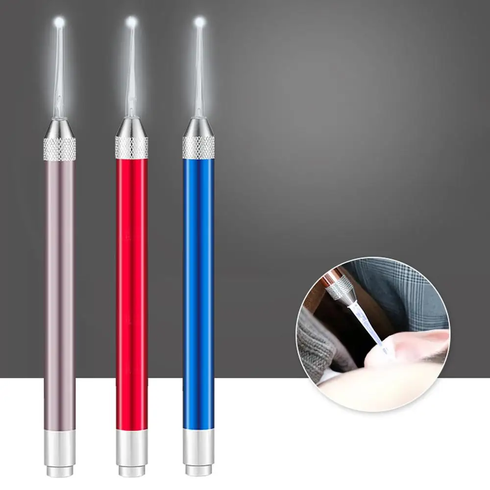 

ZLROWR Flashlight Earpick Spoon Ear Cleaner Device LED Light Wax Curette Remover Tools