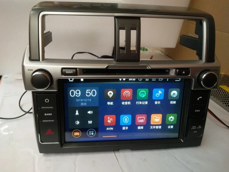 Excellent 9" two din android 9.0 car dvd player for TOYOTA PRADO LC950 PRADO 950 2014-2016 with 8core 4G RAM 32G ROM audio autoradio 4