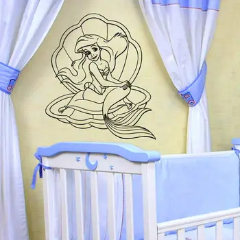 

WALL DECAL VINYL STICKER CARTOON THE LITTLE MERMAID ROOM NURSERY DECOR