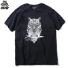 Mode à manches courtes hibou imprimé hommes T-shirt drôle cool hommes t-shirts tops hommes T-shirt de coton casual mens t chemises T01 ► Photo 2/6