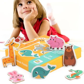 

Kids Baby Wooden Animal Cognition Puzzle Fruit Learning Educational Toy Gifts Developmental Baby Cognition Puzzle Toys Set