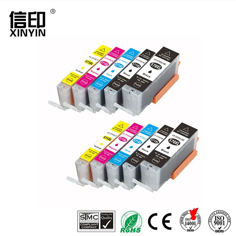 XColor PGI-570 CLI-571 compatible ink cartridge For Canon PIXMA MG5750 MG5751 MG5752 MG6850 MG6851 MG6852 TS6050 TS5050 printer |