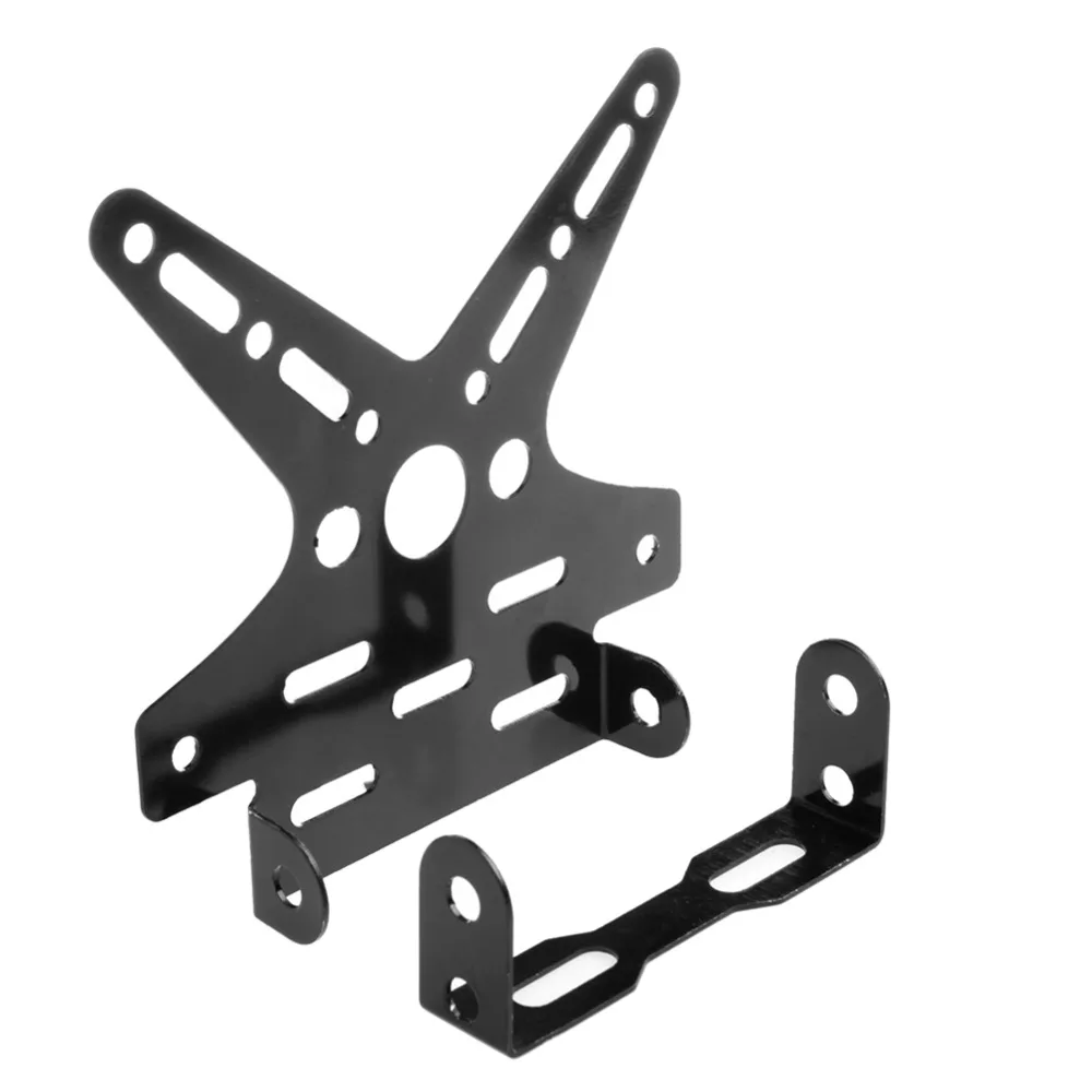 

2019 New New Black Motorcycle Adjustable License Plate Holder Mount Tail Rear Bracket 1Pc