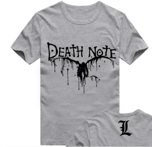

[XHTWCY] New Fashion Death Note T Shirts Men Short Sleeve O Neck Man t shirt New Mens Tees Tops Shirt