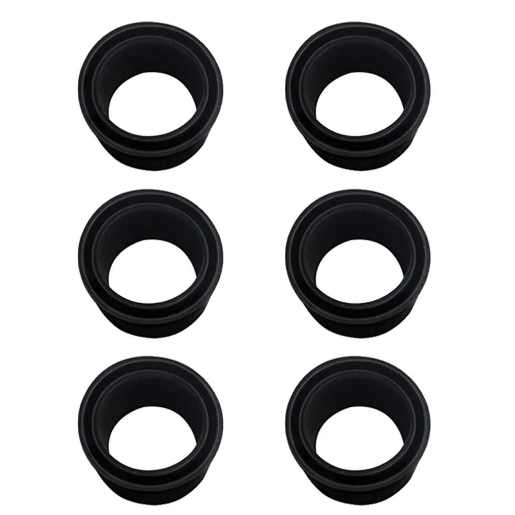 6 Pieces Black Rubber Rod Holder Insert Replacement for Marine Boat Fishing Bait Board Replacement Accessories