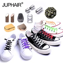 1 set New lazy Do not tie shoelaces fast and easy elastic sneaker men Women shoes laces metal shoelace buckle Lace buckle anchor