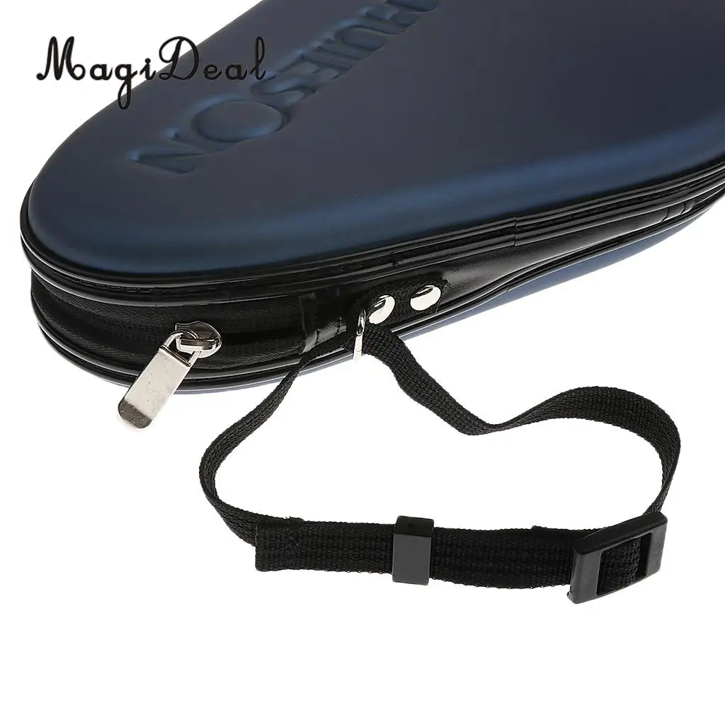 MagiDeal Waterproof Shock-proof Table Tennis Racket Paddle Bat Hard Case Cover Hold 2 Bats With 6 Pieces White Practice Balls 