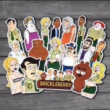 18 шт./лот, американская драма, наклейка с надписью Brickleberry, наклейка для автомобиля, ноутбука, холодильника, рюкзака, ноутбука, водонепроницаемая наклейка, наклейка s