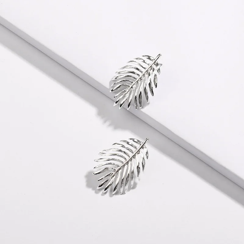 2018-Punk-Or-Argent-Feuilles-Boucle-D-oreille-pour-les-Femmes-Boh-me-Feuille-D-claration (1)