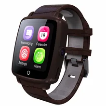 Bluetooth Mit Kamera SmartWatch Lederband Intelligente Uhr Unterstützung Micro Sim-karte Bluetooth Konnektivität für Apple Android Telefon