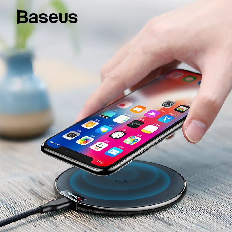 

Baseus Qi Wireless Charger for iPhone X Xs MAX XR 8 plus for Samsung S9 S8 Plus Note 9 8 Wireless Charging USB Phone Charger Pad