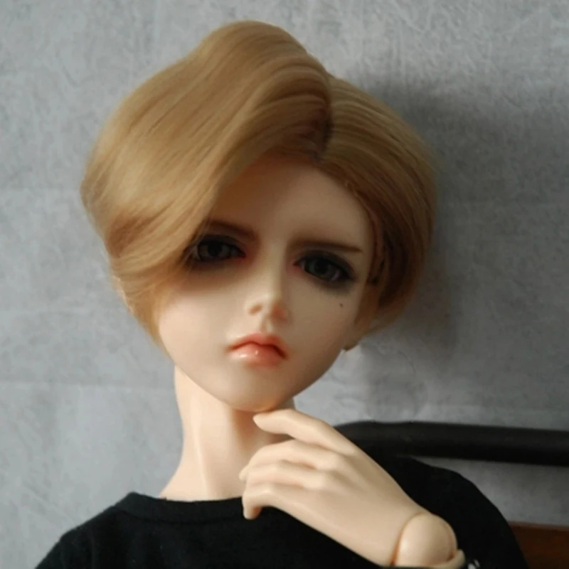 

Allaosify bjd hair 1/3 BJD Doll High-Temperature Wig Boy Short Wigs SD BJD Wig with Bangs Fashion Type Stylish Hair for Dolls