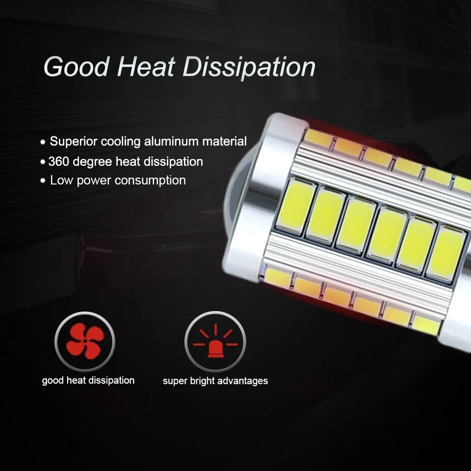 ANMINGPU 1x сигнальная лампа P21/5W 1157 Светодиодная 33 светодиода 5730 SMD Bay15d светодиодная CAN