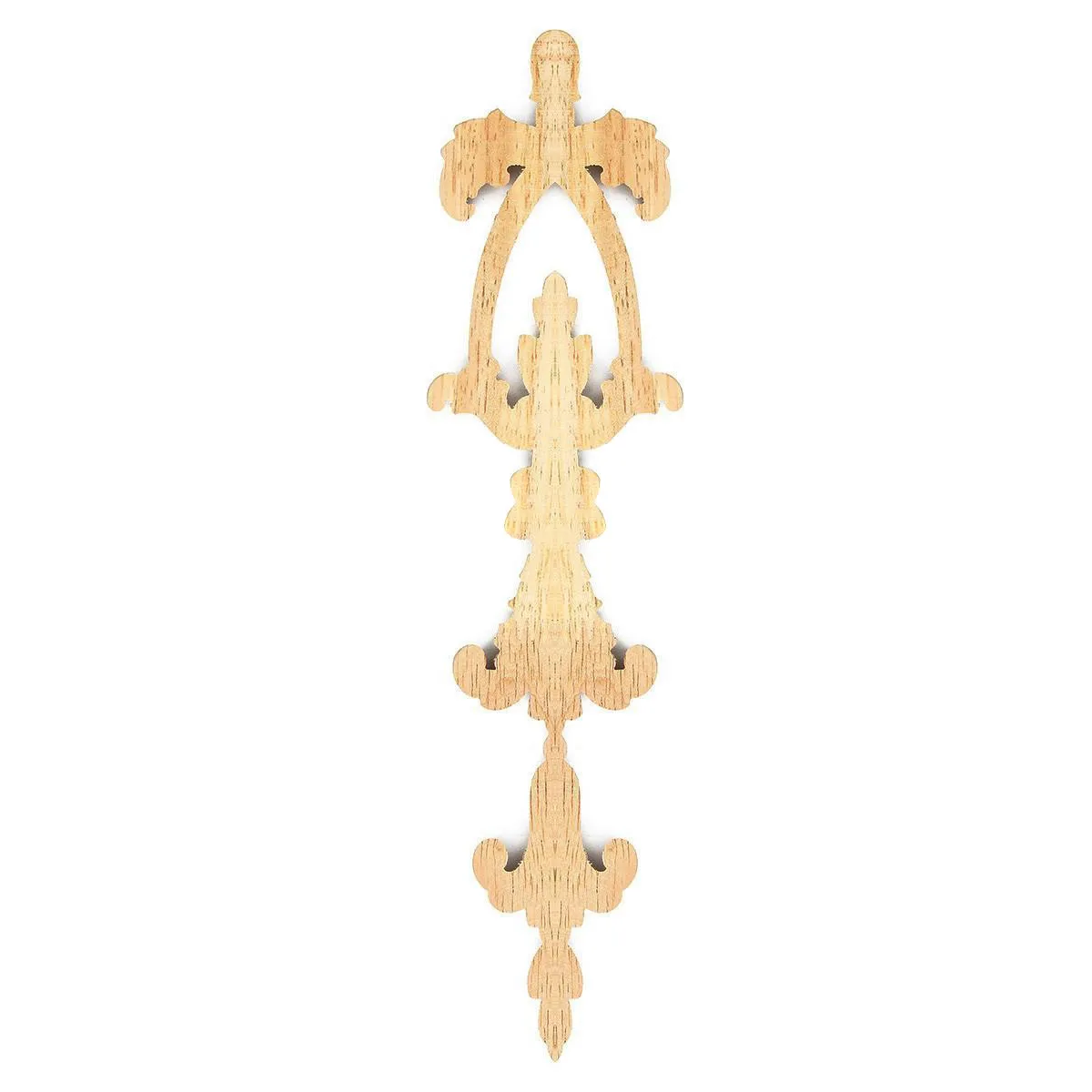 Wood Carved Corner Onlay Applique Unpainted Frame Decal Furniture Door Bed Decorative Wooden Flower