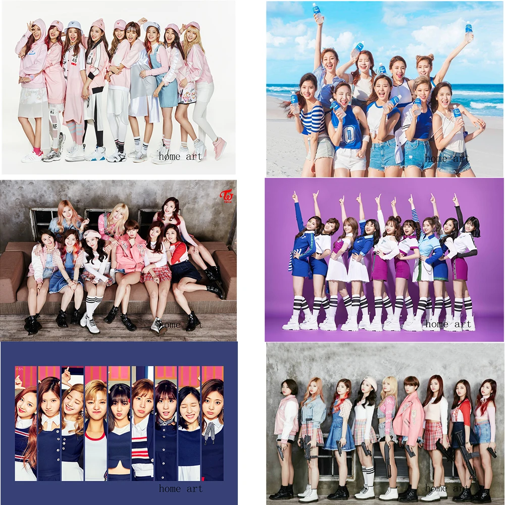 

Twice music Poster Clear Image Wall Stickers Home Decoration Good Quality Prints White Coated Paper home art Brand