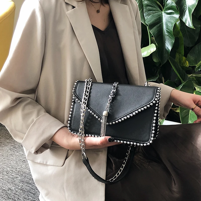 

Fashion Luxury Bags for women 2019 Diamonds Famous Designer Handbags Tassel Evening Purses And Handbags PU Leather Shoulder Bag