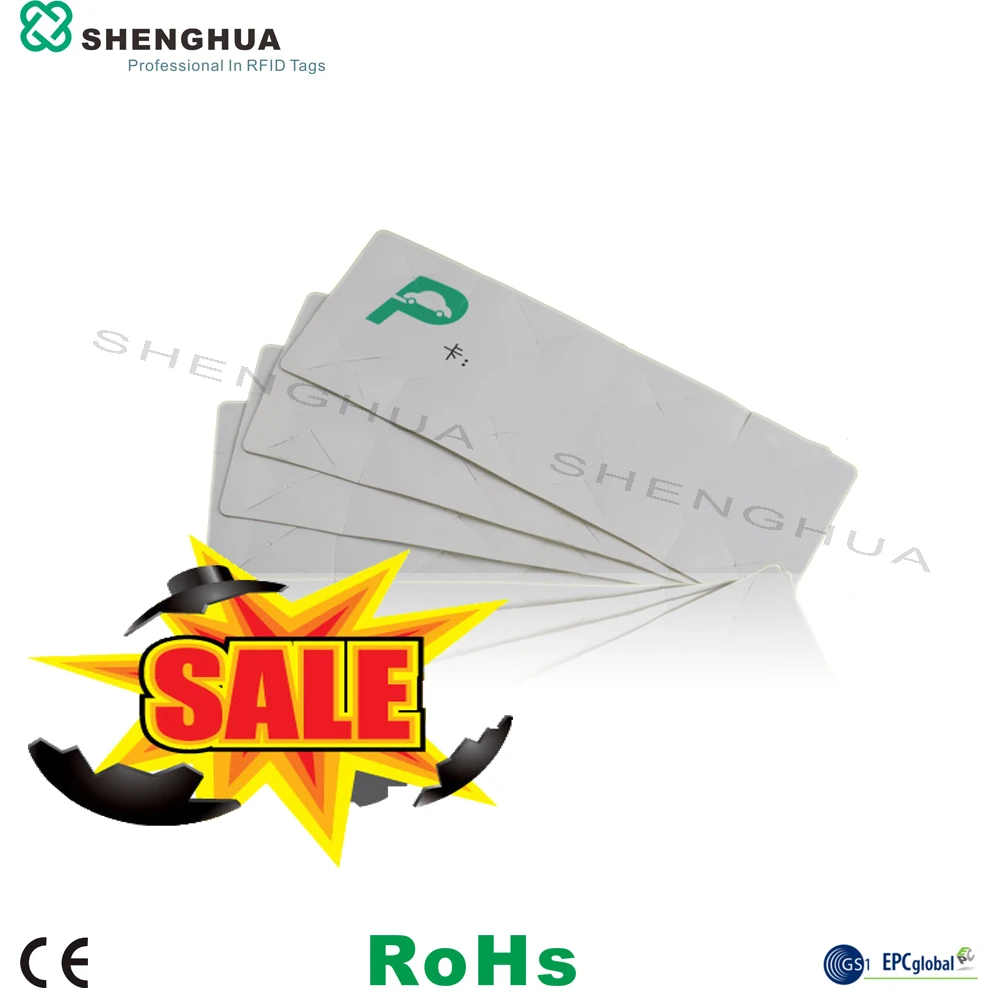 

50pcs/lot Long Range Passive Rfid Tag UHF Passive Windshield Label Sticker Die Cutting Anti Transfer For Car Parking Management