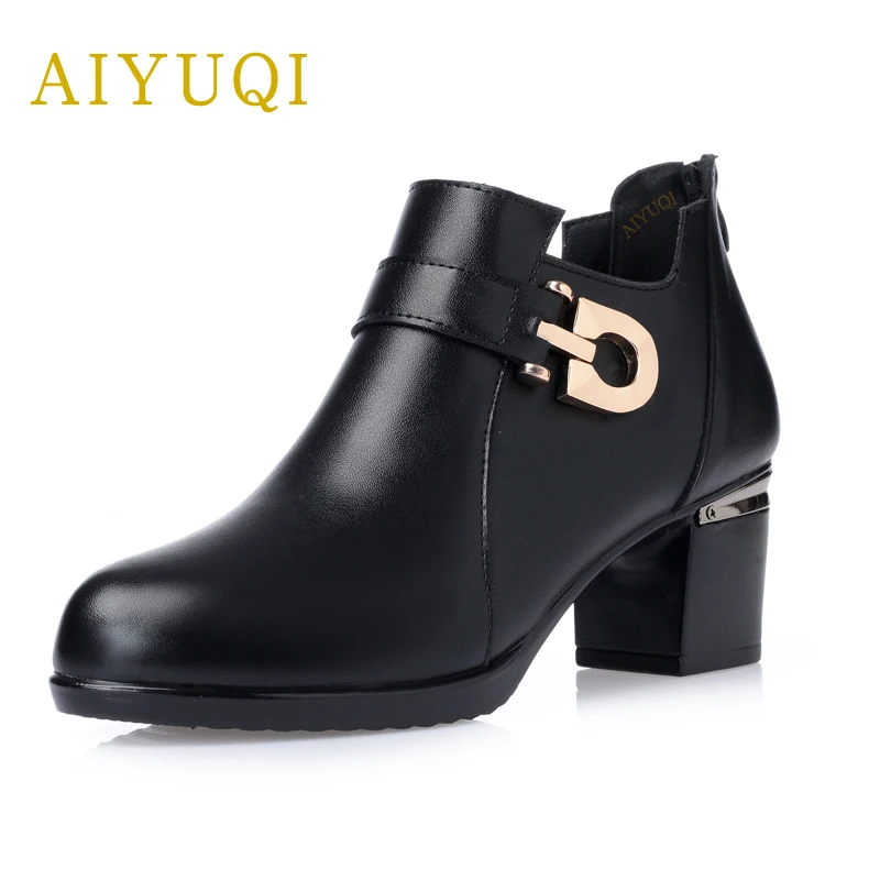 

AIYUQI 2019 new autumn women genuine leather shoes,trend dress shoes women big size 41 42 43 women's high heels mesh shoes