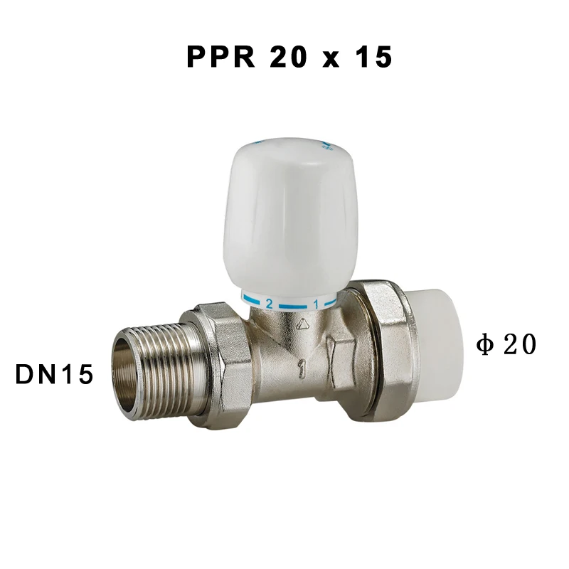 1/" 3/4" " DN15 латунь PPR термостатический клапан радиатора прямого типа ручной клапан контроля температуры система подогрева полов
