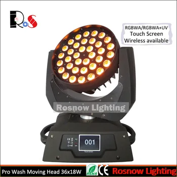 

(Free shipping+2 lights+1 Road case) 36x15W RGBWA Wash LED Moving Head
