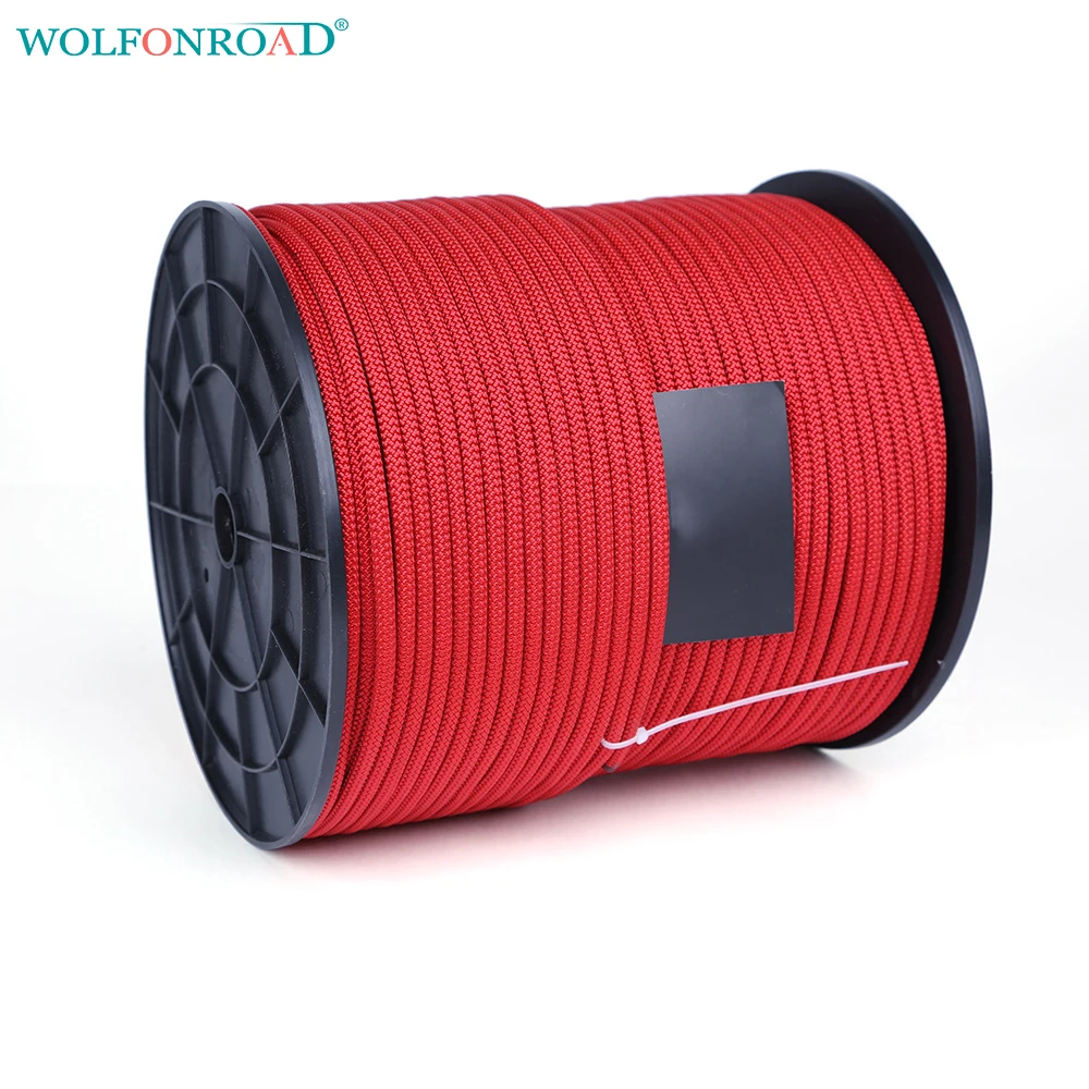 WOLFONROAD 10 Meters Rock Climbing Static Rope 6-8mm Diameter Rappelling Rope Camping Hiking Ropes Climbing Accessory L-XDQJ-72