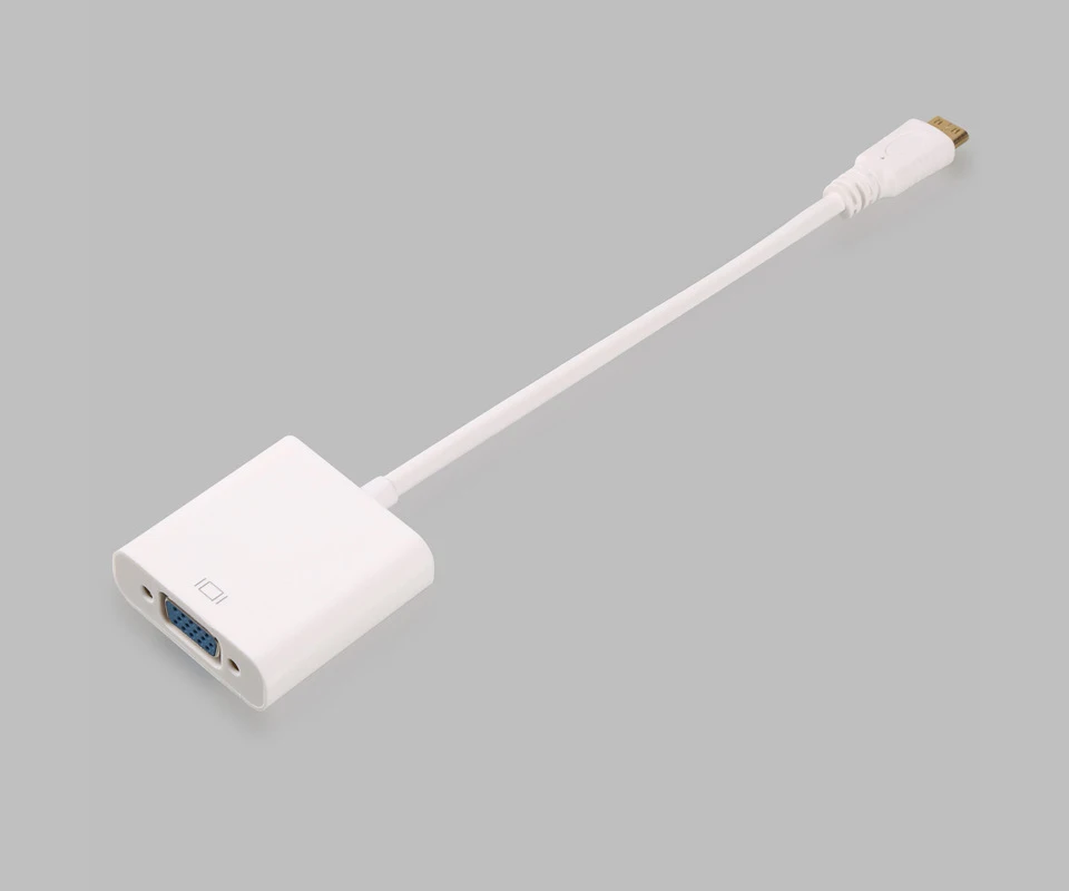 with Audio power supply mini HDMI to VGA video adapter converter cable line (7)