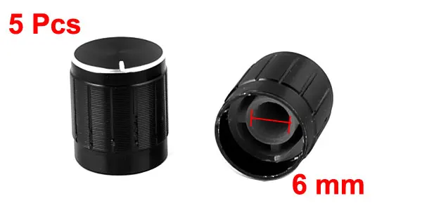 5pcs 15x17mm Potentiometer Control Volume Knobs Cap Black