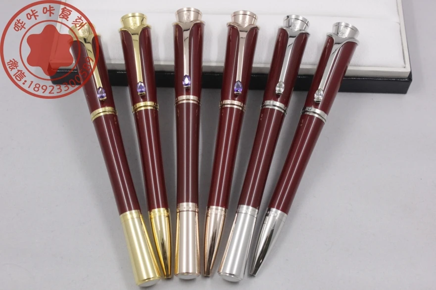 

Luxury Princess of Monaco Grace Kelly Red Silver Rose Gold Clip pen school office supplies Free shipping