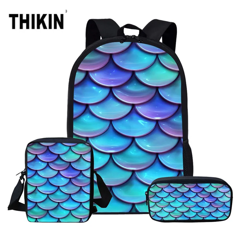 Рюкзак для подростков THIKIN Mermaid красивая школьная сумка Большая вместительная
