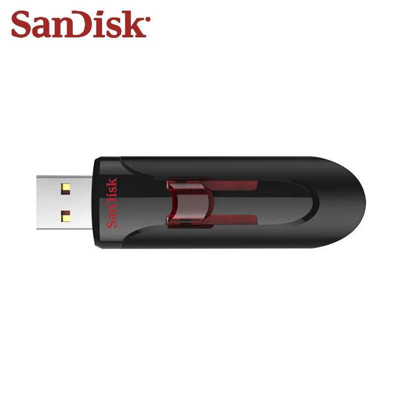 SanDisk CZ600 USB флэш-накопитель USB 3,0 Флешка 16 ГБ 32 ГБ 64 Гб 128 ГБ флэш-диск черная ручка-накопитель высокоскоростной u-диск регулируемый