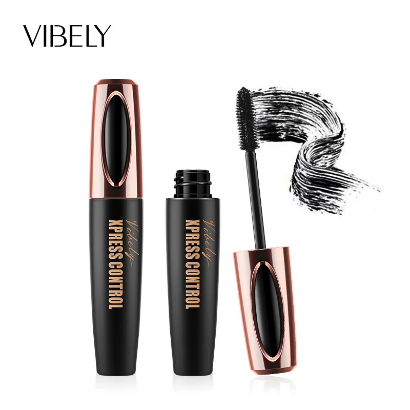 

New Vibely 4D Silk Fiber Lash Mascara Waterproof Black Thick Natural Long Eyelash Extension Fast Dry Mascara Rimel Eye Cosmetic