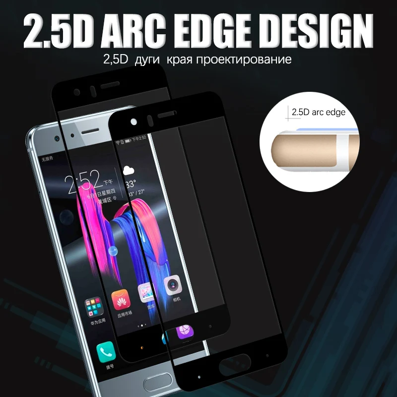 Закаленное стекло для Honor 9 Lite Защитное Huawei 3D полное покрытие защитная пленка 5 65