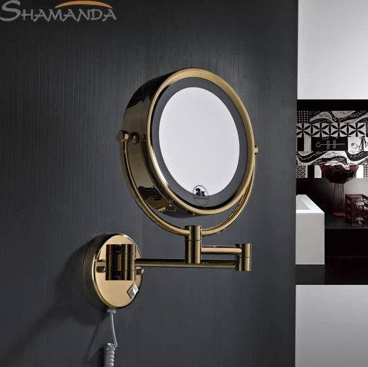 هرع شحن مجاني جودة عالية الصلبة النحاس الذهب الحمام الصمام مرآة التجميل في الحائط المرايا Accessories-60019 هرع شحن مجاني جودة عالية الصلبة النحاس الذهب الحمام الصمام مرآة التجميل في الحائط المرايا Accessories-60019