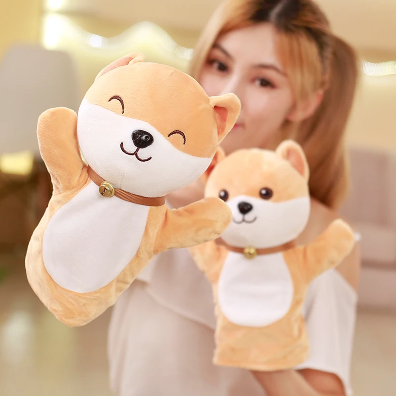 

1PCS 30CM micro-channel expression Husky lovers hand puppet, Microexpressions plush stuffed toys, children's puppet